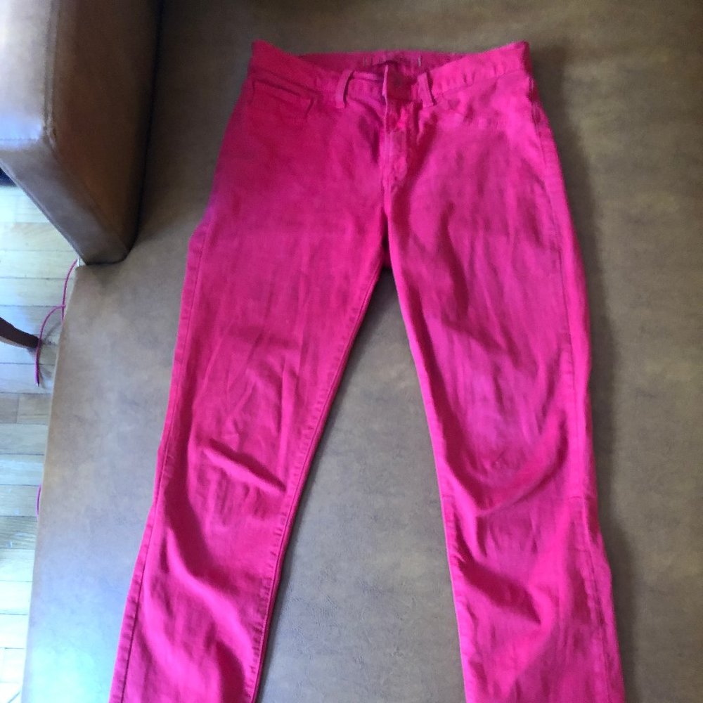 J Brand - Red Stretch - Skinny Jeans - Worn - Tiny Stain